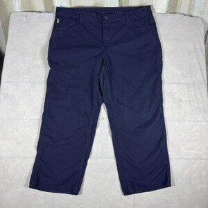 Carhartt Flame-Resistant Mens Work‎ Pants Navy Blue Canvas Straight Leg 20x28
